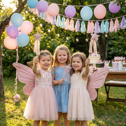 Fairy Wings & Magic Wand Set (handmade)
